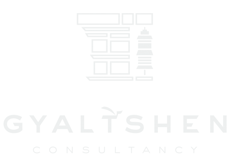 Gyaltshen Consultancy Logo in White